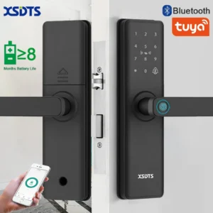 Biometric Electronic Door Lock Digital Black Smart