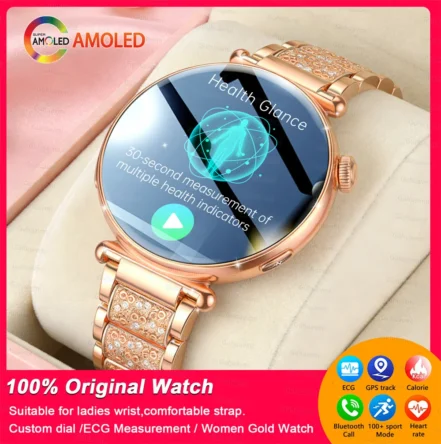 1.32inch Women Smartwatch AMOLED Screen ECG Blood Pressure
