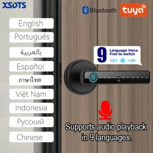 Tuya Handle Fingerprint Key Card Digital Smart Door Lock