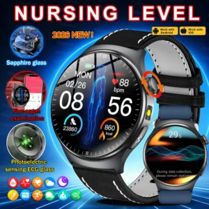 High end sapphire Smart Watch Men Health Sport ECG AI