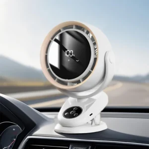5-Speeds Portable Clip Fan Rechargeable Car Fan 80°