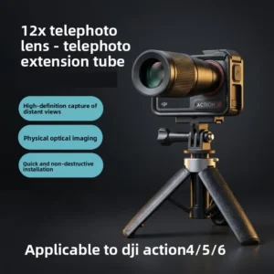 12X Telephoto Lens for DJ Action 4/5/6 – 12x
