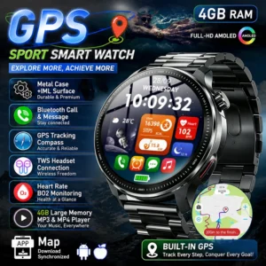GPS Watch Offline Maps Smart Watch Men 4GB