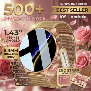 Smart Watch For Women Gift 1.43 Inch Full Touch Screen Sports