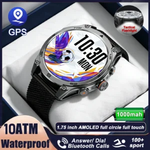 High-end Sport Smart watch 10ATM Waterproof 1000mAh