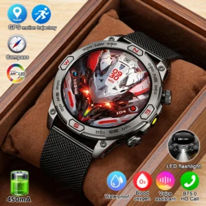 Sports Smart Watch Men AMOLED HD Full Touch Screen Waterproof