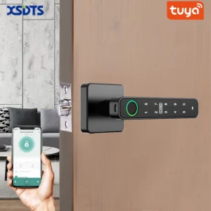 XSDTS Tuya Handle Fingerprint Key Card Digital Smart Door Lock