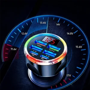 UYUXIO Multi Port USB C Car Charger Adapter 6 in 1