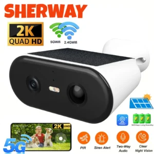2K Outdoor Solar Camera 5G WIFI Wireless