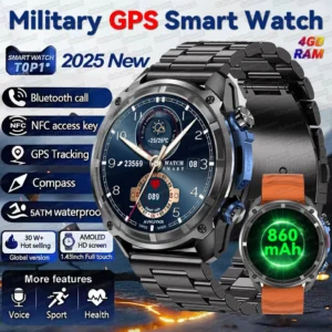 GPS Smart Watch Men 1.43" AMOLED Corning Glass 860mAh
