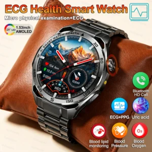 ECG Smart Watch Men Bluetooth Blood Pressure BO2