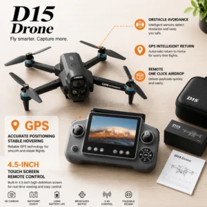 D15 GPS Drone 1080P Camera Obstacle Avoidance