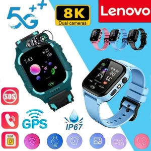 Lenovo 8K HD 5G NEW Kids Smart Watch SOS GPS