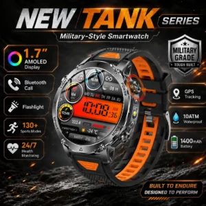Rugged Outdoor Smartwatch for Men 1400mAh Ultra