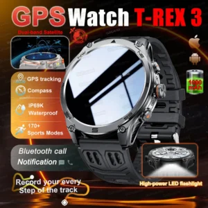 T-Rex3 GPS Sports Smart Watch Men 1.75"HD AMOLED