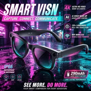 8MP 4K HD Camera AI Glasses Men 130+Languages Translation