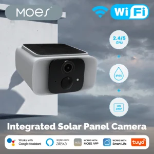 ​​MOES Smart Solar Security Camera, WiFi 2.4/5GHz Dual Band
