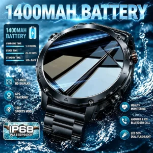 Sapphire Rugged Outdoor Smartwatch for Men 1400mAh