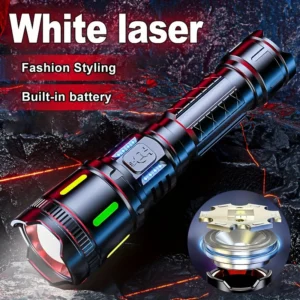 USB C Rechargeable LED Zoom Flashlight Waterproof