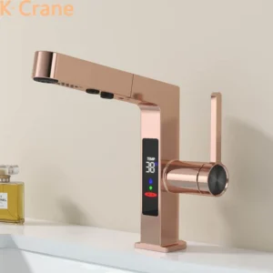 LED Digital Wash Basin Faucet Bathroom Washbasin