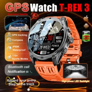 GPS Smart Watch Men 1000mAh Battery 170+Sport Modes IP69K
