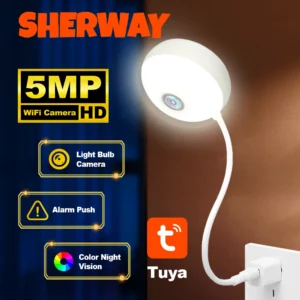 Tuya Indoor USB Light Bulb WiFi Camera 2K 5MP