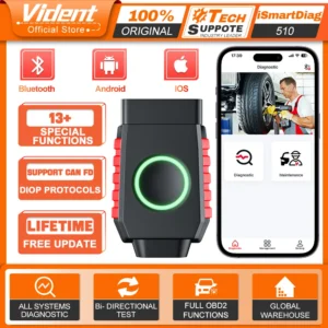 VIDENT ISmartDiag510 OBD2 Scanner Bidirectional Scan Tool